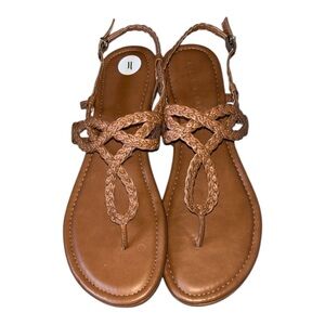 Kelly & Katie Tan Braided Leather Sandals, NWOB